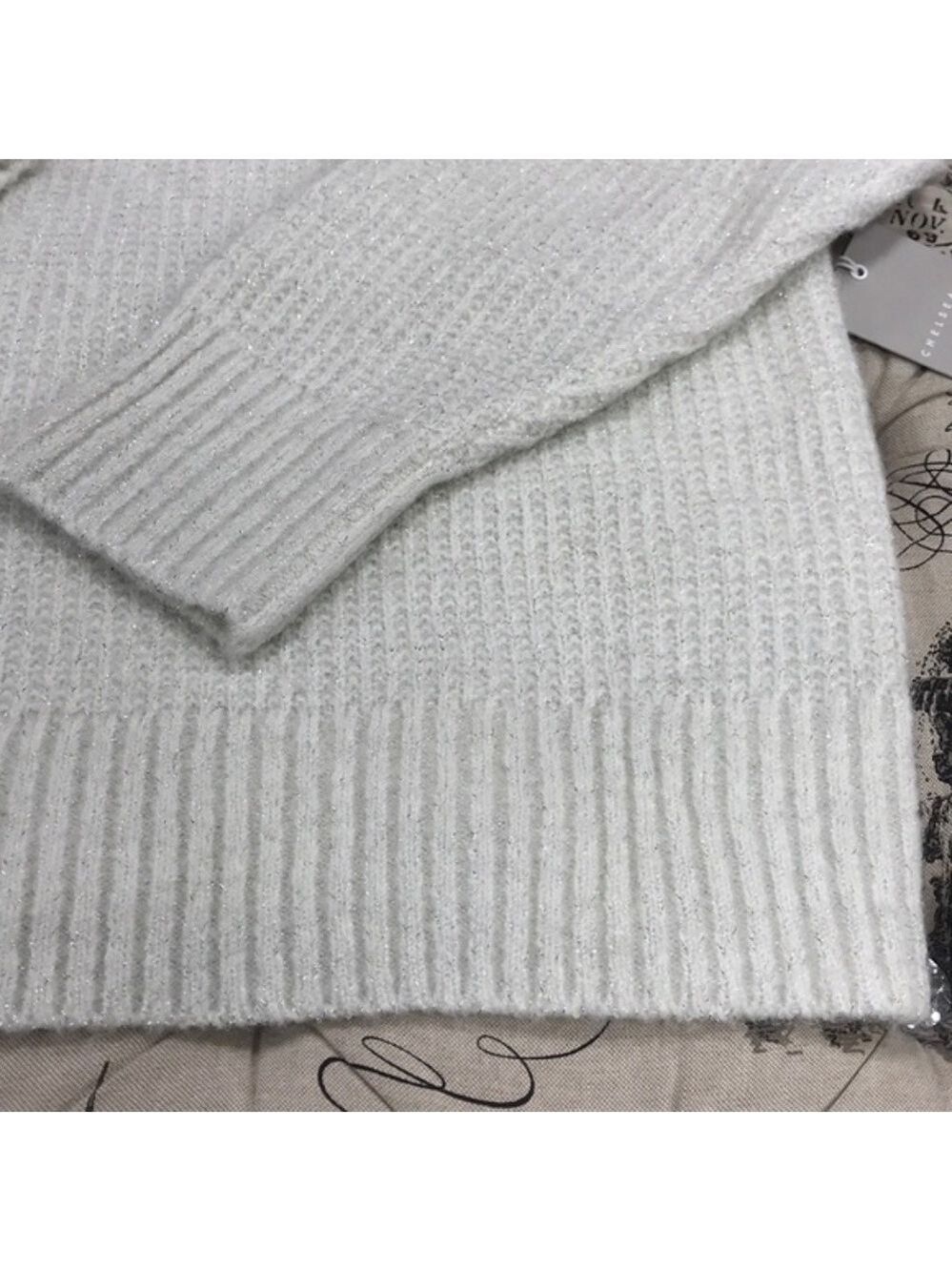 CHELSEA28 Rib Metallic Sweater - Picture 5 of 7